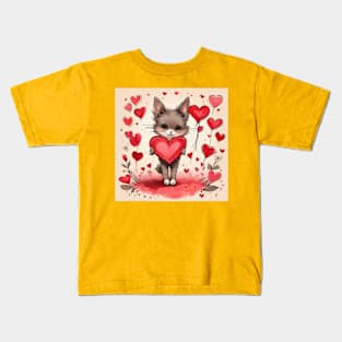 Valentines day cat gift ideas Kids T-Shirt